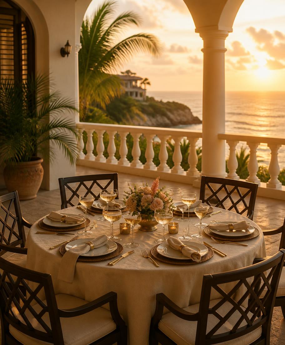 Elegant table styled for a small celebration dinner